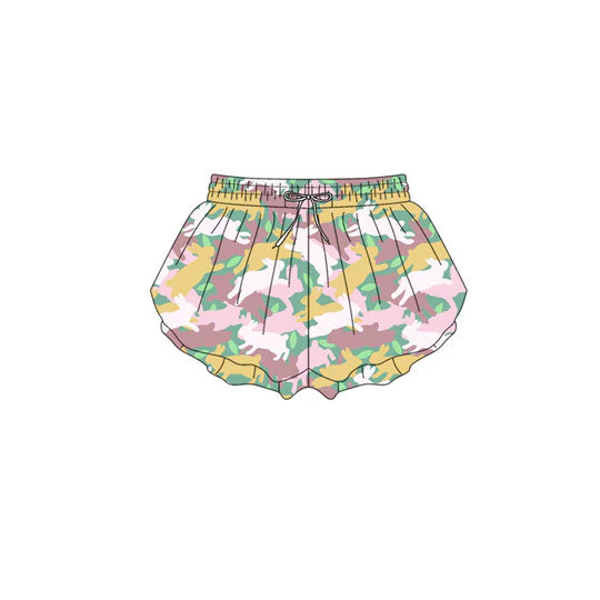 12.6 MOQ：5pcs SS0758 pre-order baby girl clothes rabbit camo girl easter yoga summer shorts-