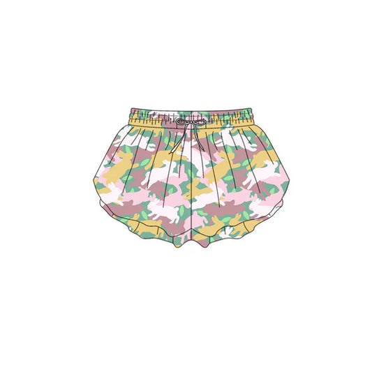 12.6 MOQ:5pcs SS0758 pre-order baby girl clothes rabbit camo girl easter yoga summer shorts-