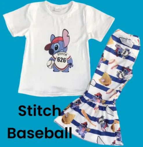 5.14 Cartoon short sleeve pantsuit for girls
