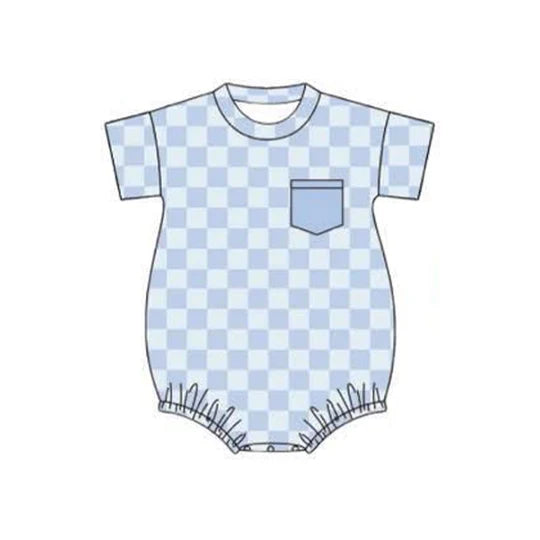 12.25 MOQ:5pcs SR3732 pre-order baby girl clothes gingham print girl summer bubble