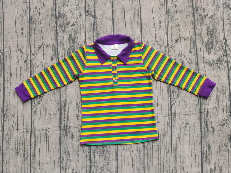 11.13 BT1358 pre-order toddler boy clothes mardi gras boy winter shirt-real pic
