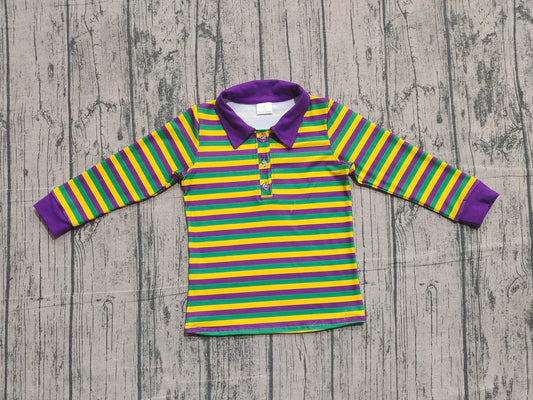 11.13 BT1358 pre-order toddler boy clothes mardi gras boy winter shirt-real pic