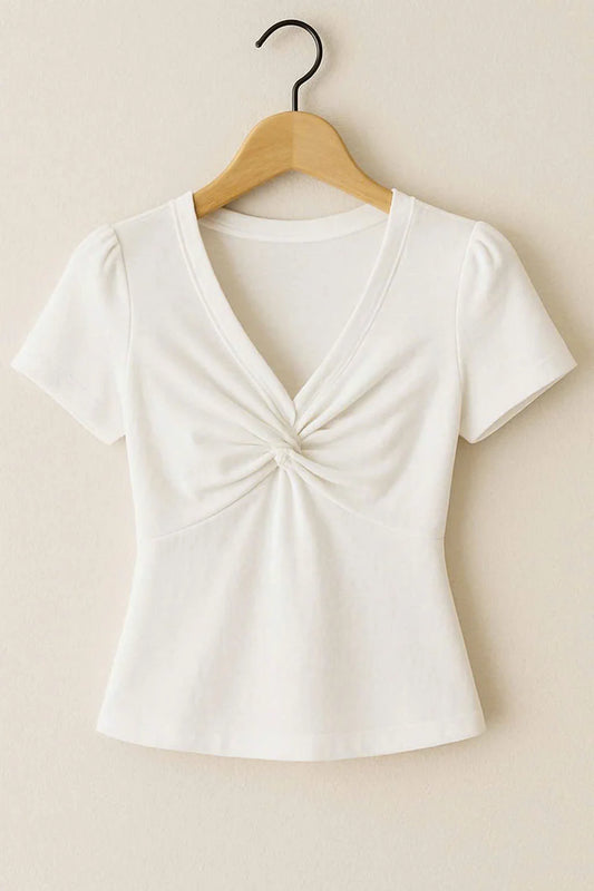 11.18 MOQ:5pcs GT1449 pre-order baby girl clothes white girl summer yoga top