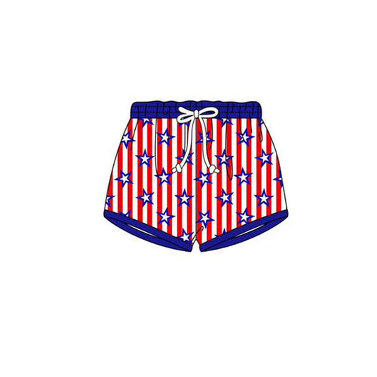 12.5 MOQ：5pcs S0661 pre-order baby boy clothes star boy 4th of July summer swim shorts