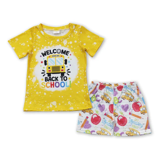 3.10 BSSO0252 back to school boy shorts set