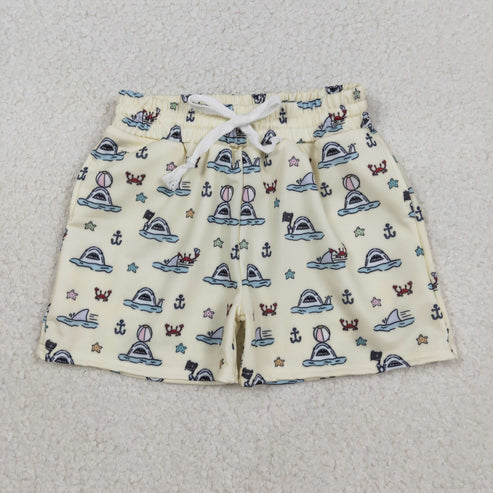 11.26 S0584 Baby Boys Sea Starfishes Crabs Swimming Trunks Bottom