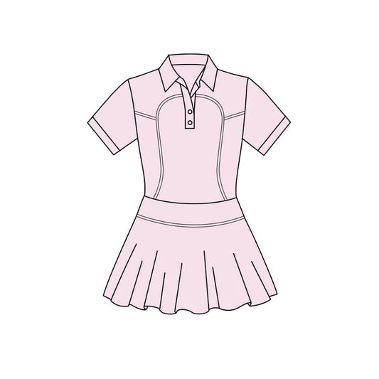 11.24 MOQ:5pcs GSD3160 pre-order toddler clothes pink girl yoga summer dress