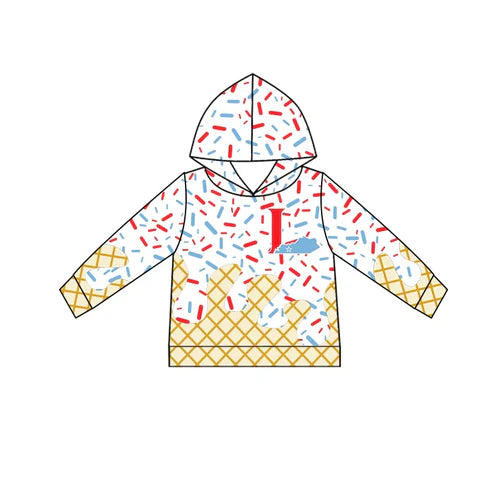 7.2 Custom Moq 3 Baby Boys White Long Sleeves L Drip Team Hoodies Top