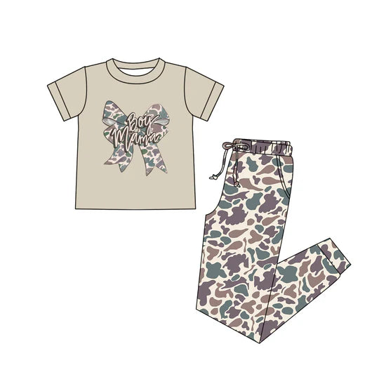 12.12 MOQ:5pcs GSPO2254 pre-order adult clothes mama’s boy print women spring set