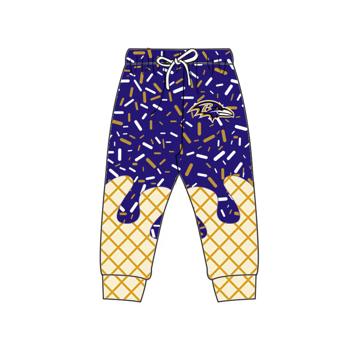 7.8 Custom Moq 3 Baby Boys Ravens Team Jogger Pants Bottoms