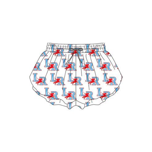 8.30 Custom Moq 5 Baby Girls white LR Team Ruffle Shorts