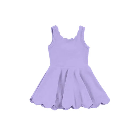 4.12 GSD2372 Baby Girls Lavender Sleeveless Yoga Active Knee Length Dresses Preorder