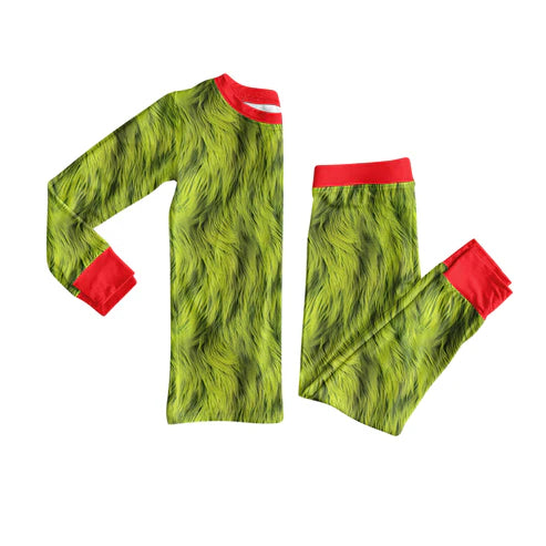 7.30 BLP1197 Baby Boys Green Shirts Top Pant Christmas Pajamas Set Preorder