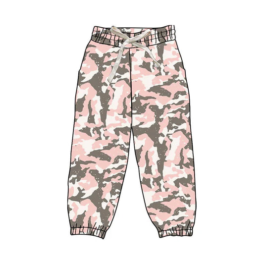 8.28 P0829 Adult Women Pink Gray Camo Yoga Jogger Bottom Preorder