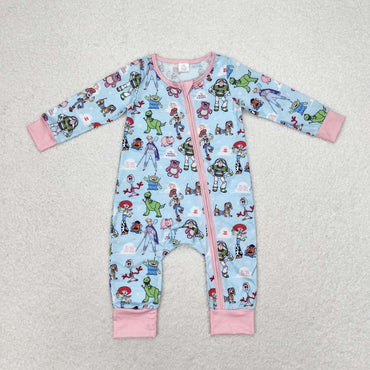 3.13 LR0987 RTS baby girl clothes cartoon toddler girl winter romper Bamboo