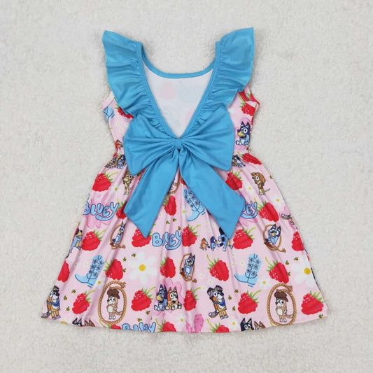 3.21 GSD1813 RTS TODDLER CLOTHES CARTOON DOG BABY GIRL SUMMER DRESS