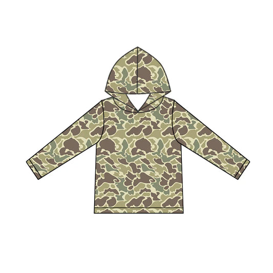 6.11 BT0919 Baby Boys Light Green Camo Long Sleeve Hooded Tops Preorder