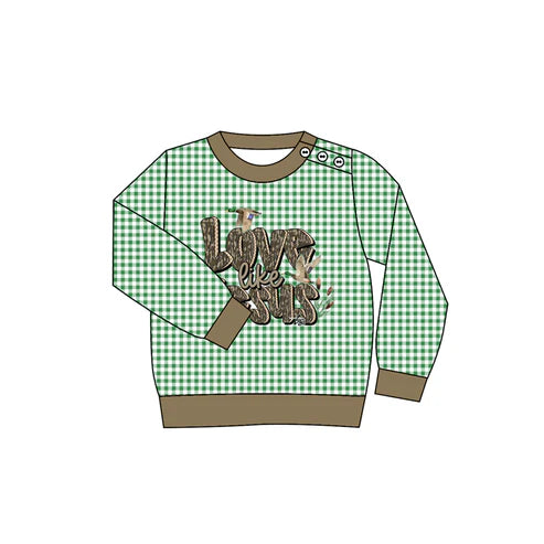 8.5 BT1320 Baby Boys Green Plaid Ducks Jesus Western Tee Shirts Top Preorder