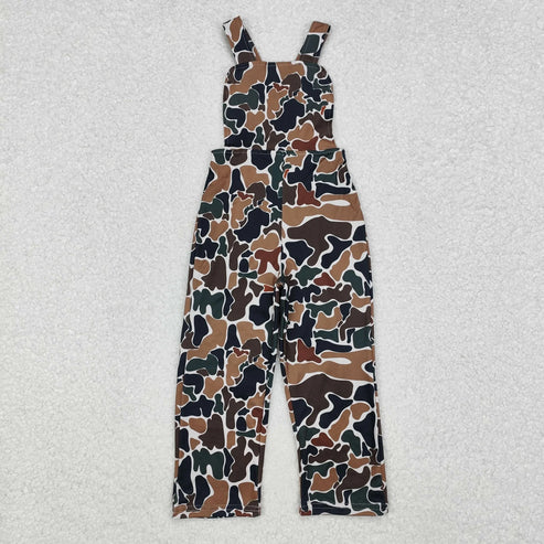 10.31 Sibling Baby Boys Girls Southern Camo Straps Pant Jumpsuits
