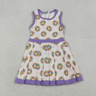 12.24 GSD2867 RTS girl clothes Mardi Gras Sports Dress yoga clothes atheletic clothes