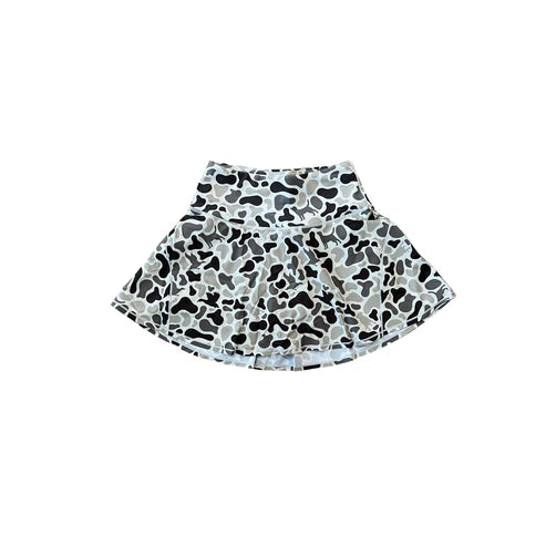 7.28  GLK0127 Baby Girls Western Gray Ducks Camo Yoga Skorts Bottom Preorder