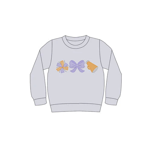 6.28 No moq GT1096 pre-order toddler girl clothes bow long Sleeve Top