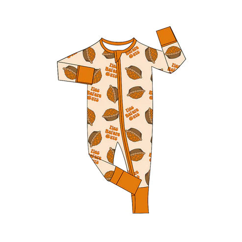7.30 LR2433 Baby Boys Long Sleeves Pies Before Guys Zipper Rompers Preorder