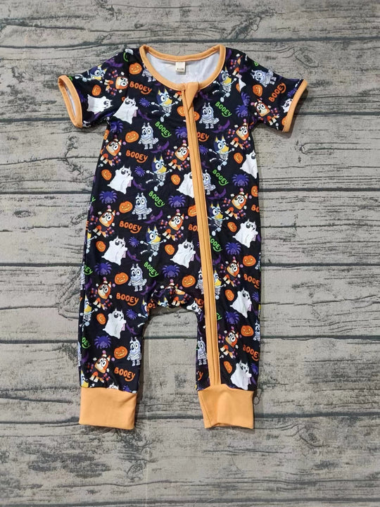 12.17 Custom order MOQ:3pcs each design baby boy clothes cartoon dog boy halloween romper