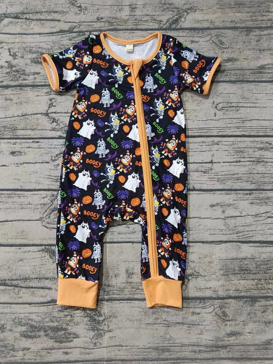 12.17 Custom order MOQ:3pcs each design baby boy clothes cartoon dog boy halloween romper