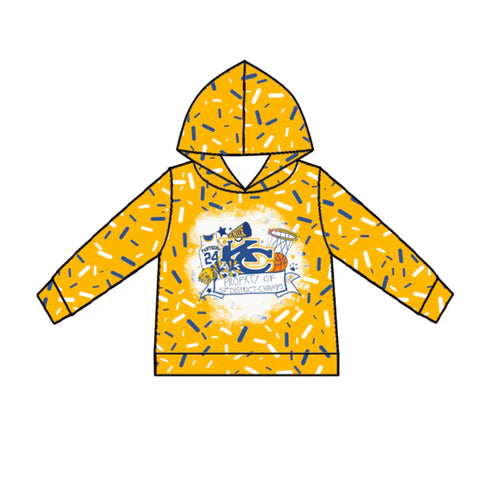 10.29  Custom Moq 8 Baby Kids Gold Sprinkles Drip KC Team Hoodies Tops