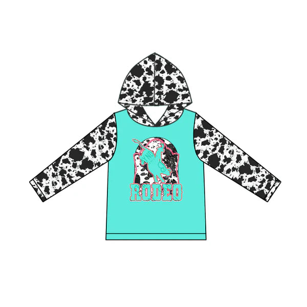 5.28 GT0777 Baby Boys Western Rodeo Horse Long Sleeve Hooded Tops Preorder