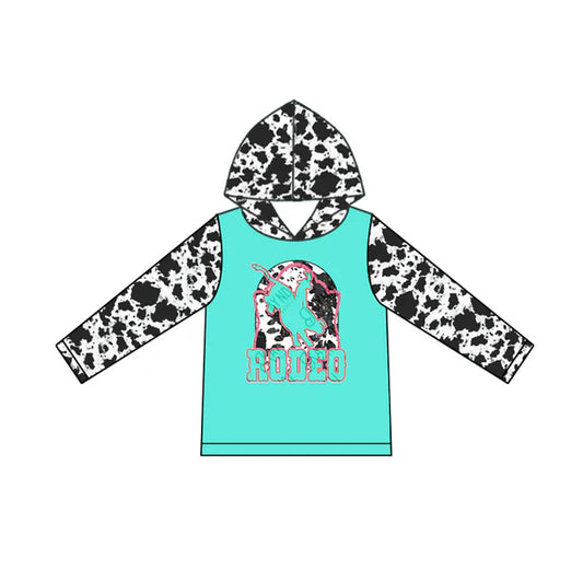 5.28 GT0777 Baby Boys Western Rodeo Horse Long Sleeve Hooded Tops Preorder