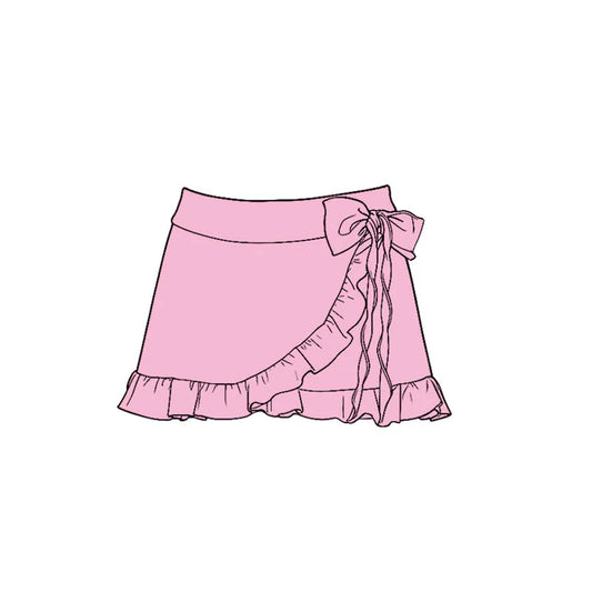 12.5 MOQ：5pcs GLK0216 pre-order baby girls clothes pink girl yoga shots skirt