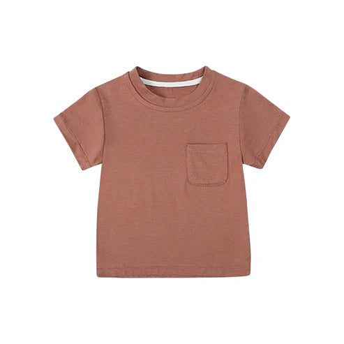 4.16 BT1218 Baby Boys Brown Short Sleeves Tee Shirts Top Preorder