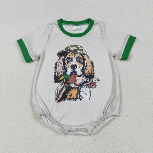 6.27 SR3091 Baby Boys Short Sleeves Dog Duck Romper