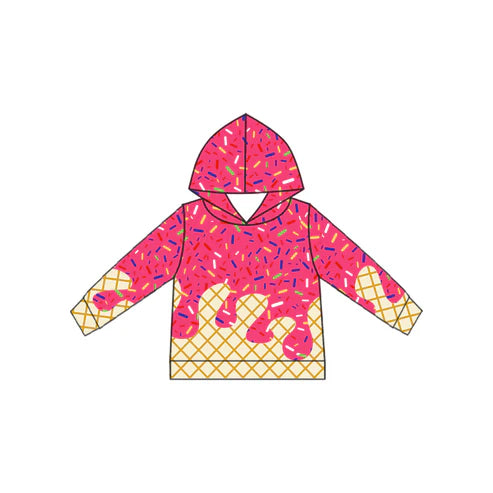 6.28 No moq BT1271 pre-order toddler boy clothes team rose red hooded long Sleeve Top