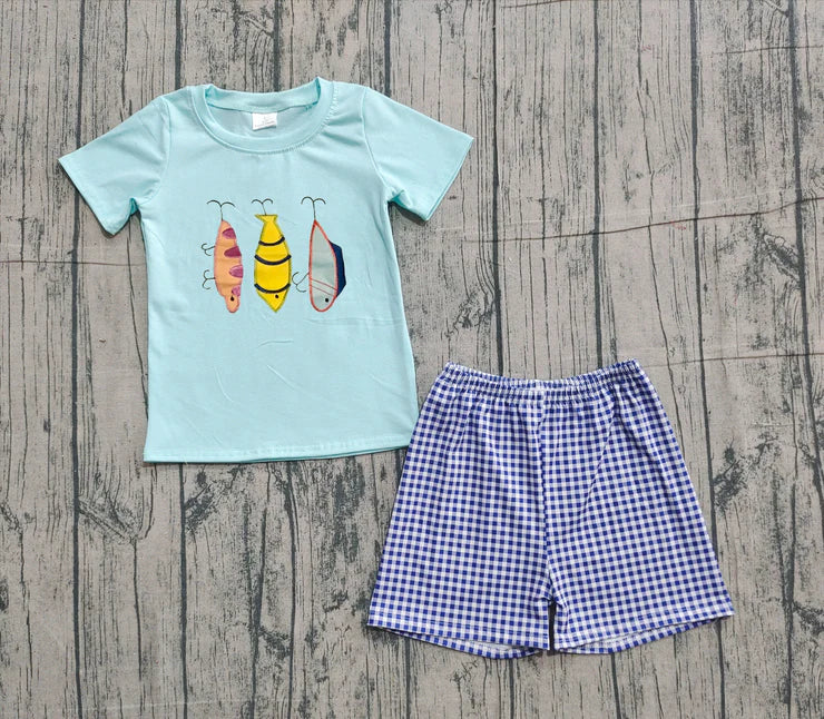 11.11 BSSO1628 pre-order baby boy clothes fish toddler boy summer outfit-real pic