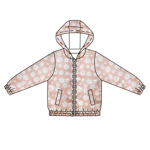 5.30 GT0794 Baby Girls Pink Flowers Hooded Zip Tops Cardigan Preorder