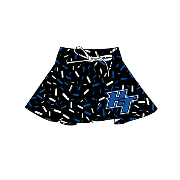 7.7 Custom Moq 3 Baby Girls Black HT Team Skort Shorts Bottoms