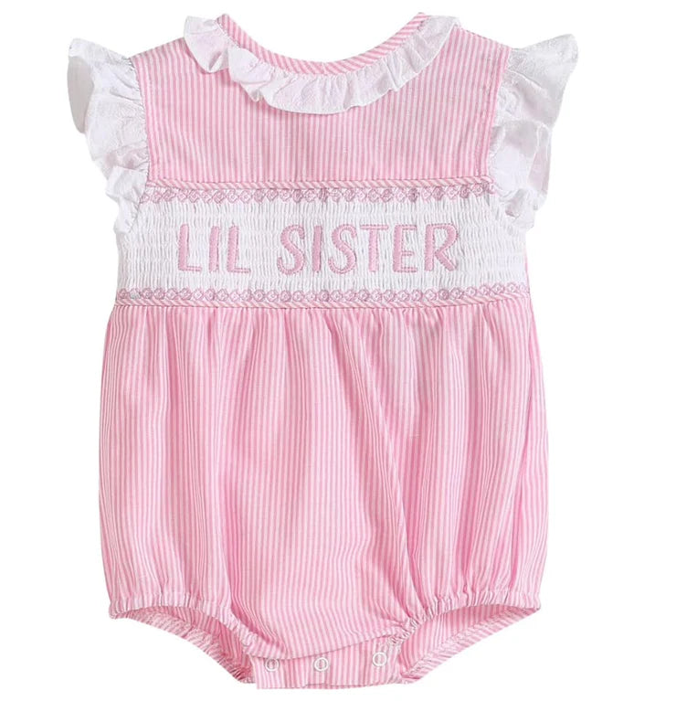 11.22 MOQ:5pcs SR3593 pre-order baby girl clothes little sister girl summer bubble