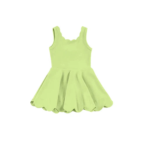 4.12 GSD2374 Baby Girls Aqua Sleeveless Yoga Active Knee Length Dresses Preorder