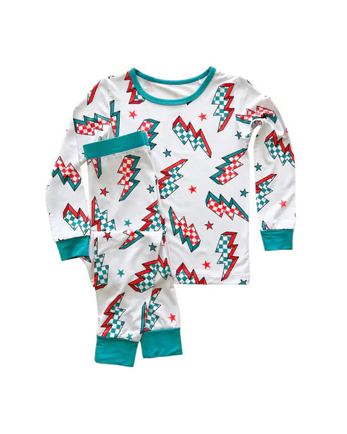 6.3 BLP0991 Baby Boys Christmas Light Shirt Pants Pajamas Clothes Sets Preorder