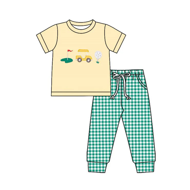 11.20 MOQ：5pcs BSPO0641 pre-order toddler boy clothes golf boy spring outfit