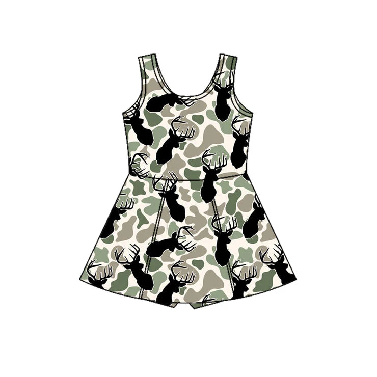11.27 MOQ：5pcs GSD3234 pre-order toddler clothes deer girl yoga summer dress