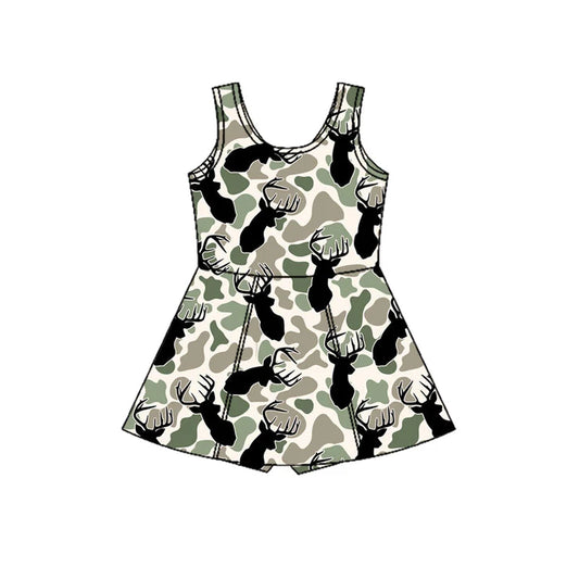 11.27 MOQ:5pcs GSD3234 pre-order toddler clothes deer girl yoga summer dress