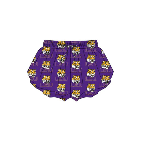 9.1 Custom Moq 5 Baby Girls Purple Lsu Tigers Shorts Bottoms