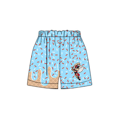 5.5  Baby Boys Team Blue Cartoon Bee Sport Short Bottom Preorder(moq 3)