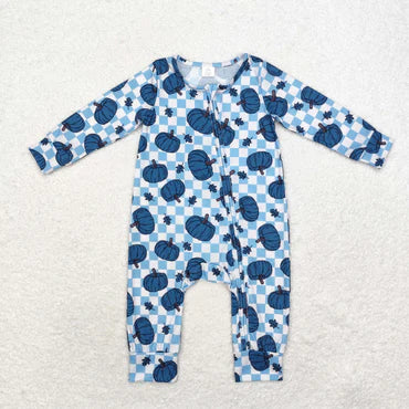3.13 LR1457 RTS Bamboo baby boy clothes pumpkin toddler boy winter romper