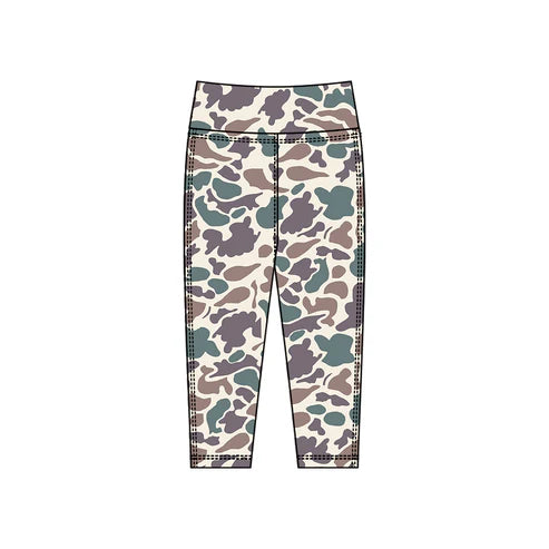 10.24 P0911 Baby Girls Grey Camo Yoga Leggings Pants Bottom Preorder