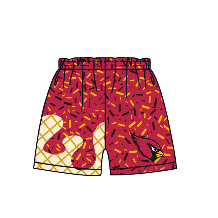 7.8 Custom Moq 3 Baby Girls CARDINALS Sprinkles Team Sports Shorts